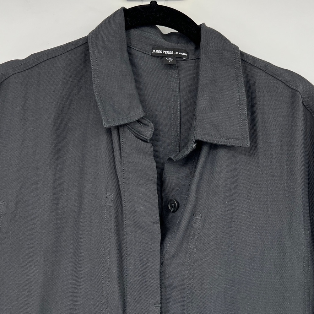 JAMES PERSE GRAY LINEN JUMPSUIT